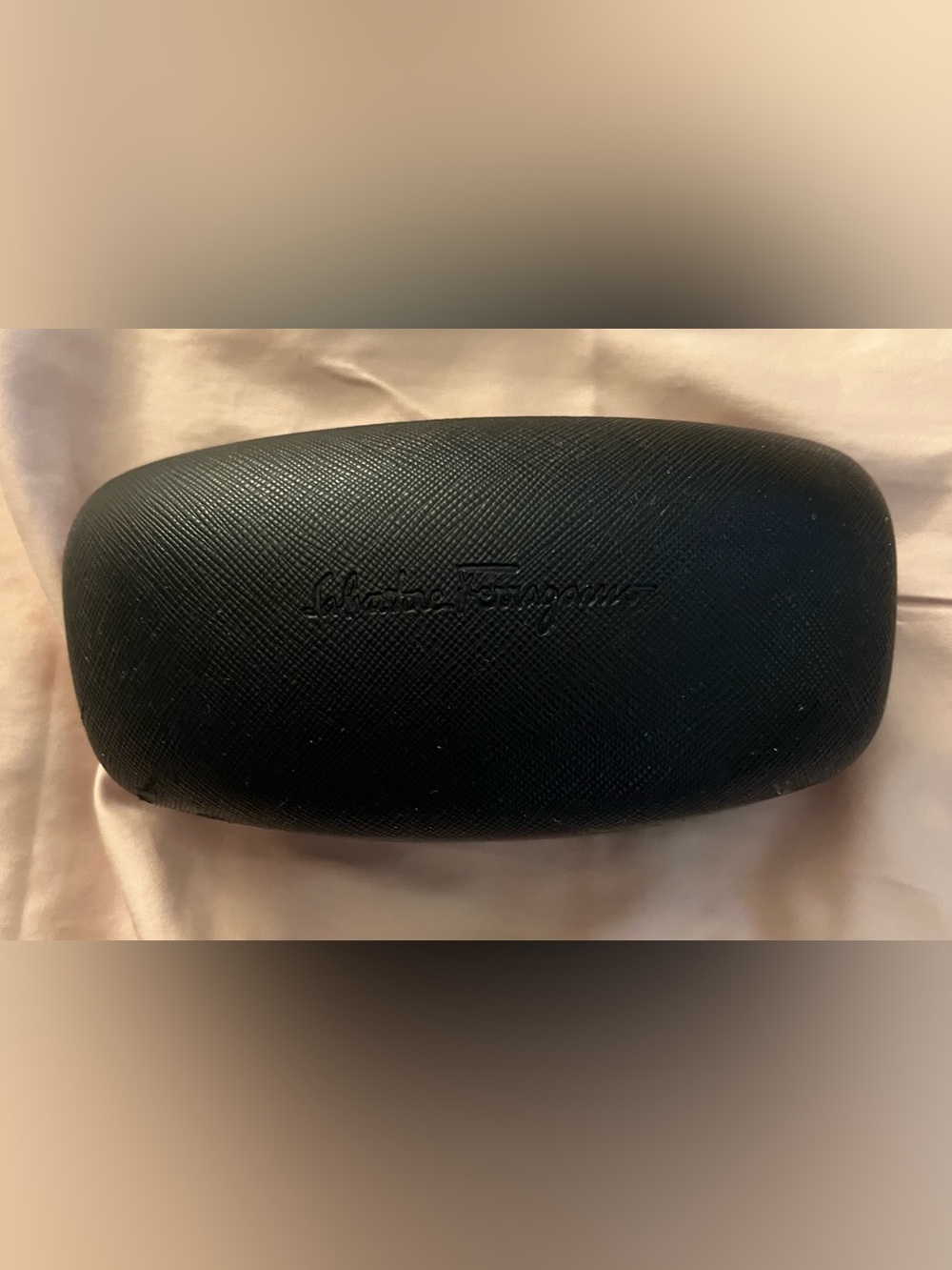 Salvatore Ferragamo Black Embossed Textured Sunglasses Eyewear Case